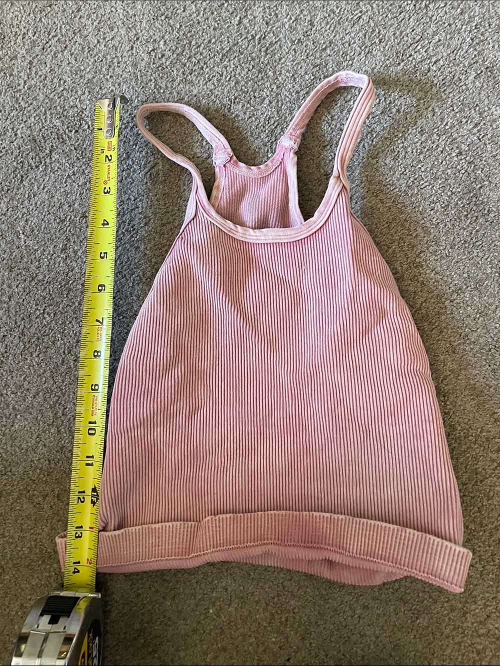 Ribbed Pink Tank Bralette - Women's Bandeau